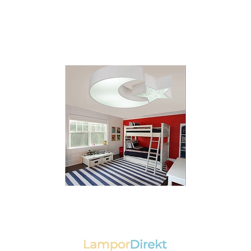 Flush Mount Modern Contracted Star And Moon Pattern Metal