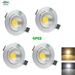 4 St Zweihnder 3W 300Lm Cob Taklampa Downlight Varmvitt Ljus