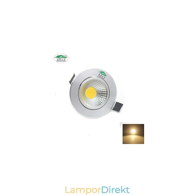 4 St Zweihnder 3W 300Lm Cob Taklampa Downlight Varmvitt Ljus