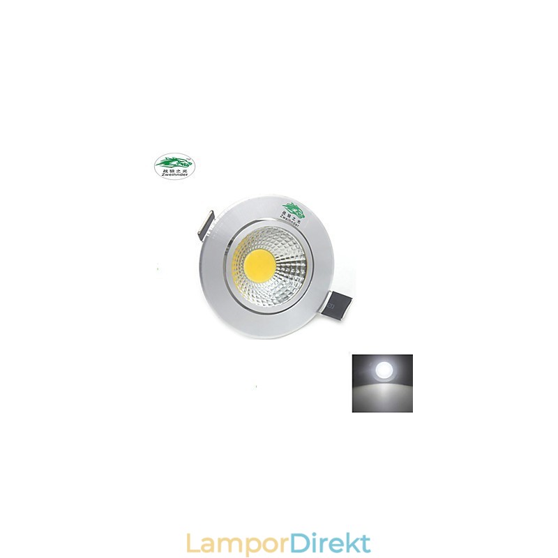 4 St Zweihnder 3W 300Lm Cob Taklampa Downlight Varmvitt Ljus