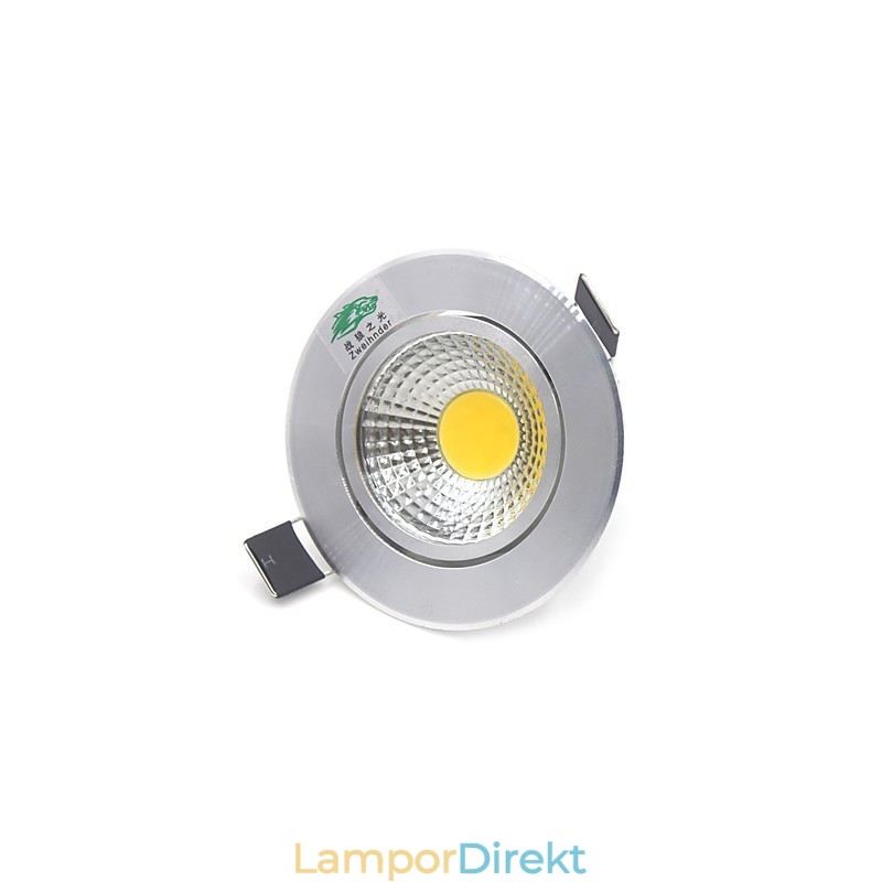 4 St Zweihnder 3W 300Lm Cob Taklampa Downlight Varmvitt Ljus