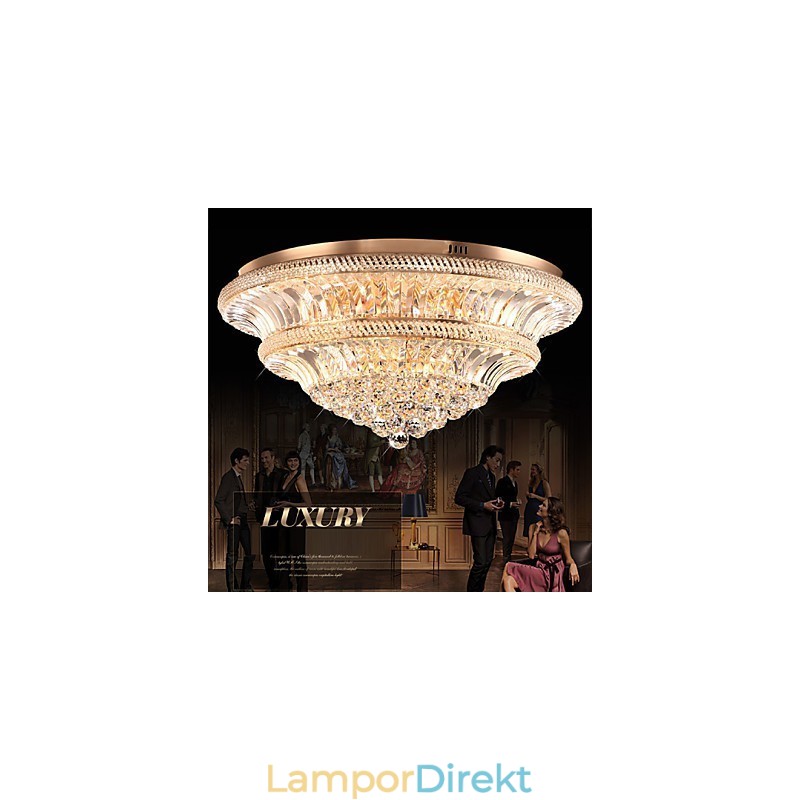 Modern Luxury 9Modern Crystal Ceiling Light Absorber Kupolljusdiameter 80Cm