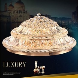 Modern Luxury 9Modern Crystal Ceiling Light Absorber Kupolljusdiameter 80Cm