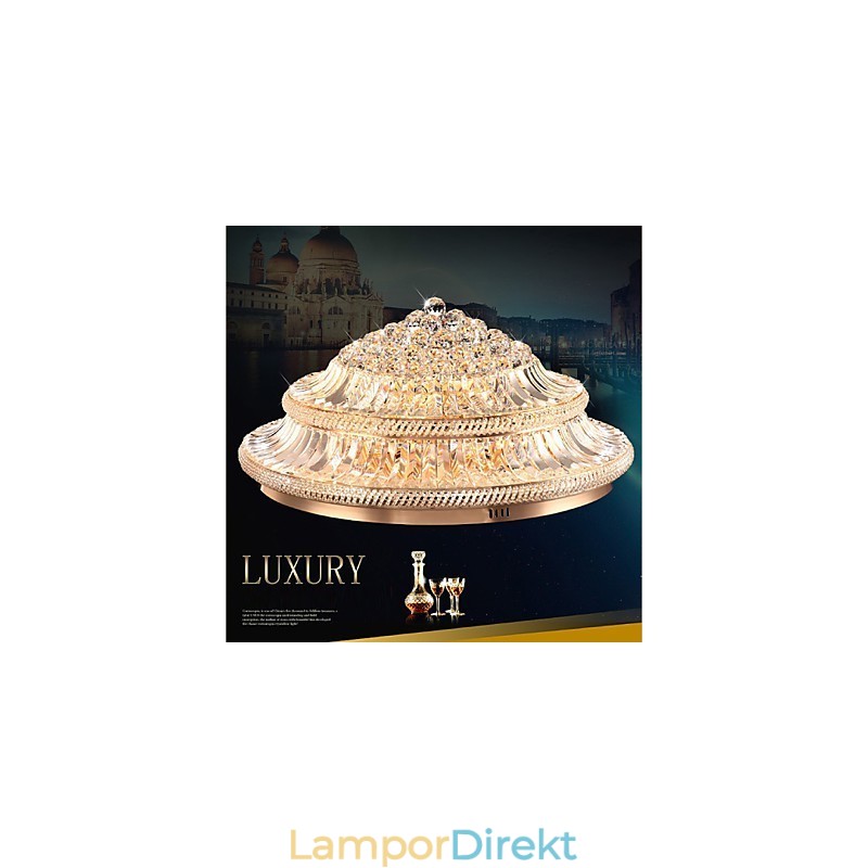 Modern Luxury 9Modern Crystal Ceiling Light Absorber Kupolljusdiameter 80Cm