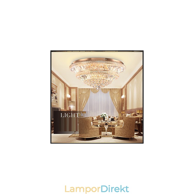 Modern Luxury 9Modern Crystal Ceiling Light Absorber Kupolljusdiameter 80Cm