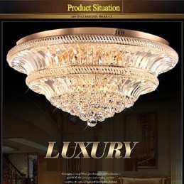 Modern Luxury 9Modern Crystal Ceiling Light Absorber Kupolljusdiameter 80Cm