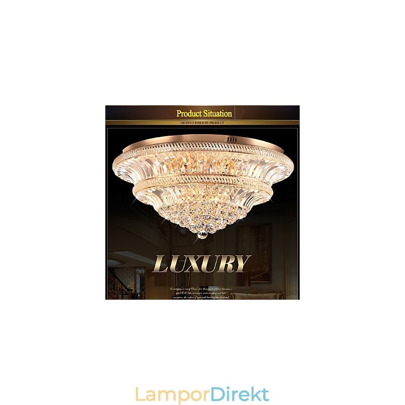 Modern Luxury 9Modern Crystal Ceiling Light Absorber Kupolljusdiameter 80Cm
