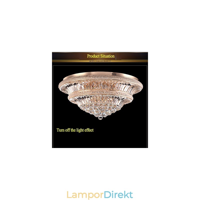 Modern Luxury 9Modern Crystal Ceiling Light Absorber Kupolljusdiameter 80Cm