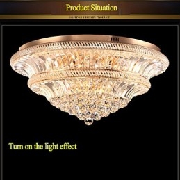 Modern Luxury 9Modern Crystal Ceiling Light Absorber Kupolljusdiameter 80Cm