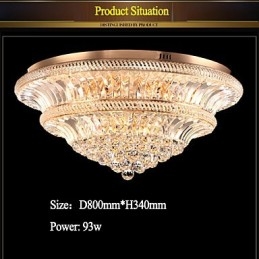 Modern Luxury 9Modern Crystal Ceiling Light Absorber Kupolljusdiameter 80Cm