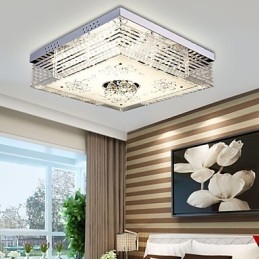 Flush Mount Crystal Modern Contemporary Metal