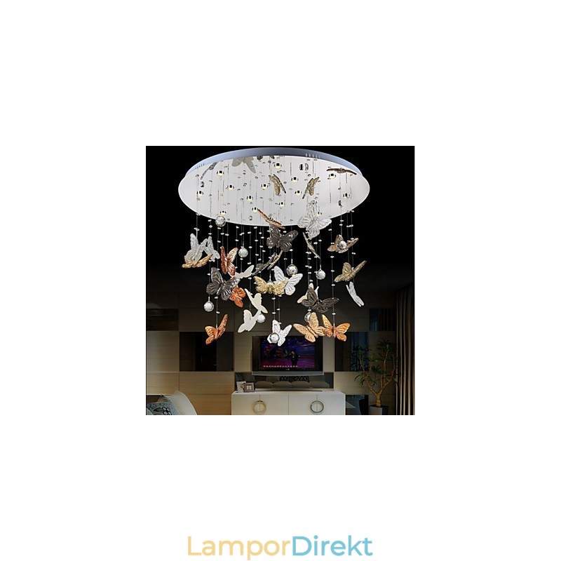 Crystal Lamp Circular Butterfly Crystal Lamp