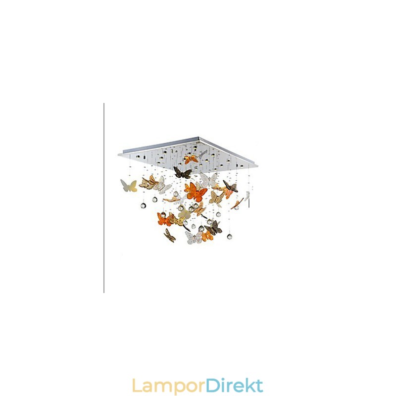 Crystal Lamp Circular Butterfly Crystal Lamp