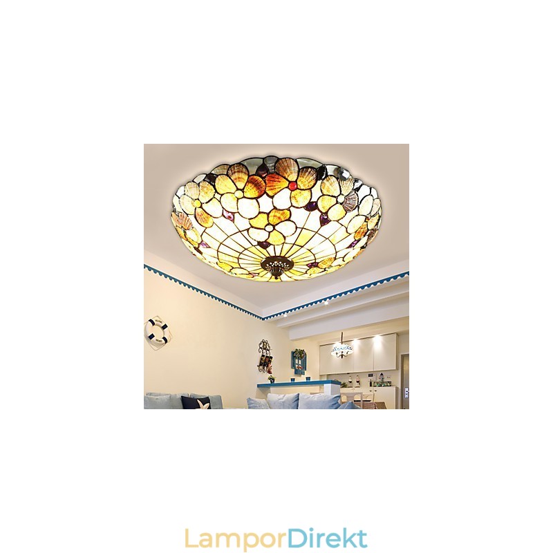 Medelhavets Snäckor Absorberar Dome Light Rural Chimney