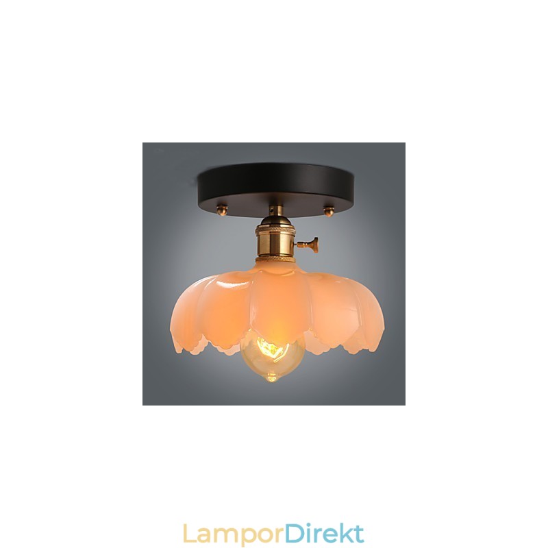 Flush Mount Retro Lighting Lights Glastaklampa