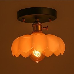 Flush Mount Retro Lighting Lights Glastaklampa