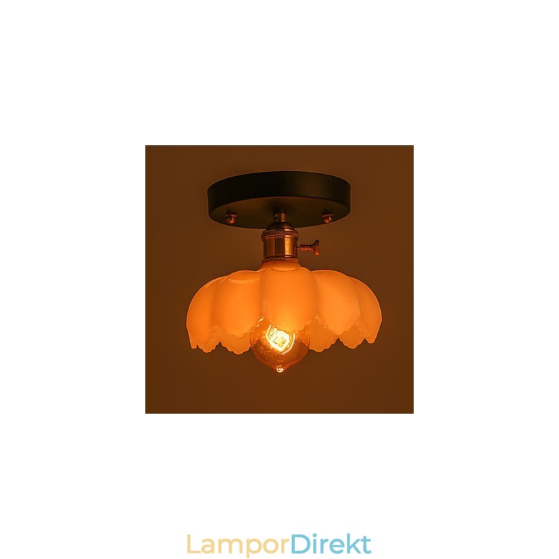Flush Mount Retro Lighting Lights Glastaklampa