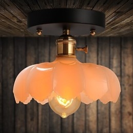 Flush Mount Retro Lighting Lights Glastaklampa