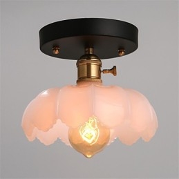Flush Mount Retro Lighting Lights Glastaklampa