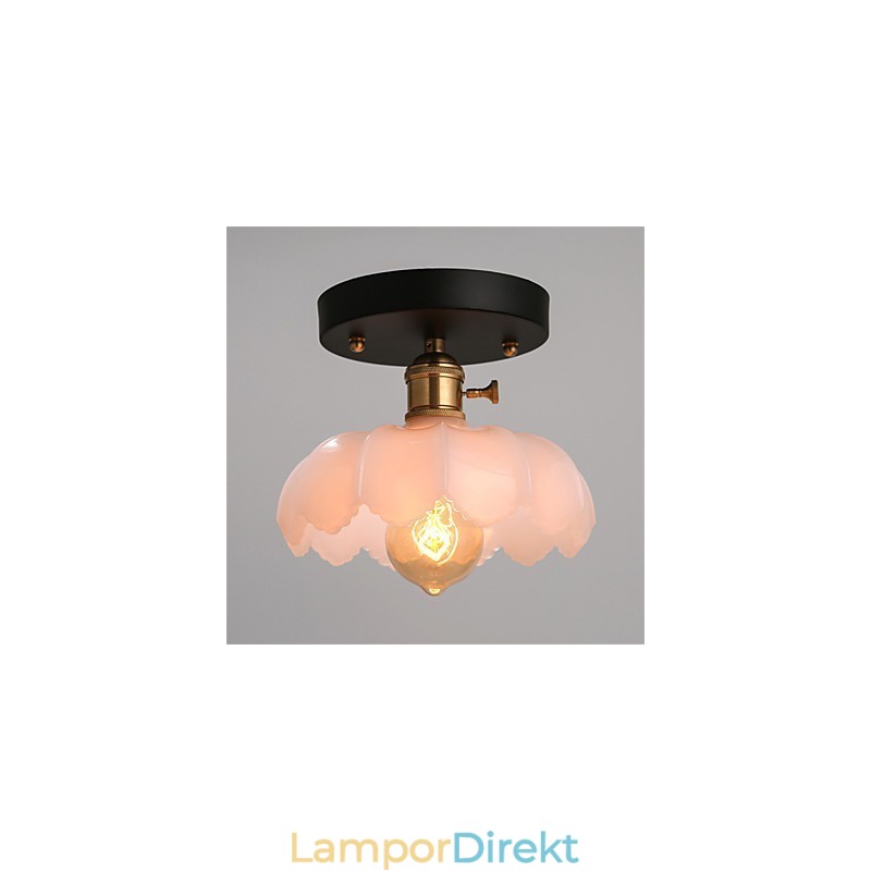 Flush Mount Retro Lighting Lights Glastaklampa