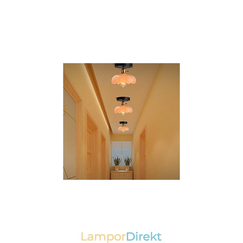 Flush Mount Retro Lighting Lights Glastaklampa