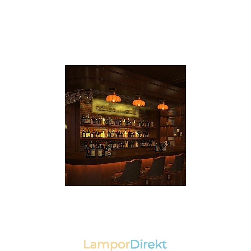 Flush Mount Retro Lighting Lights Glastaklampa