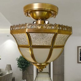 Traditionella Klassiska Mini Stil Mässing Metall Flush Mount Spotlights