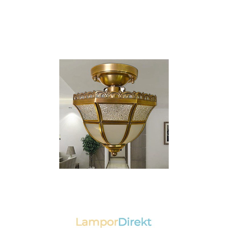 Traditionella Klassiska Mini Stil Mässing Metall Flush Mount Spotlights