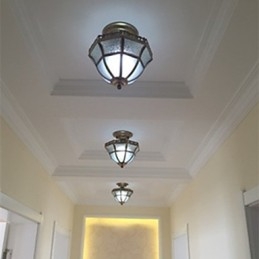 Traditionella Klassiska Mini Stil Mässing Metall Flush Mount Spotlights