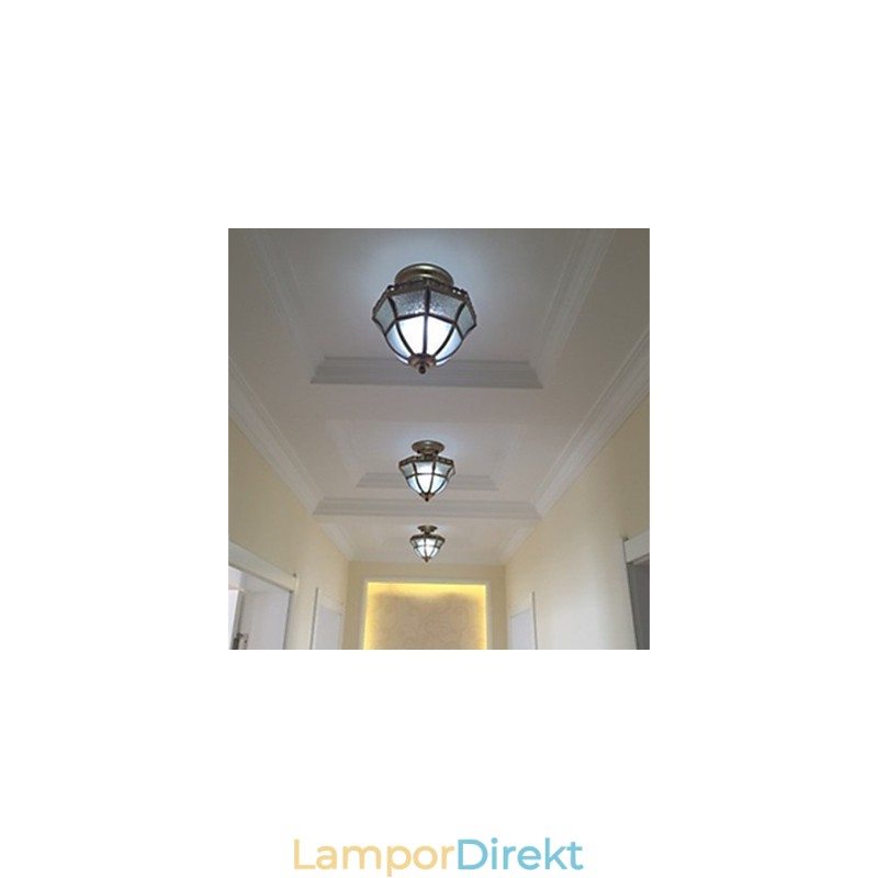Traditionella Klassiska Mini Stil Mässing Metall Flush Mount Spotlights