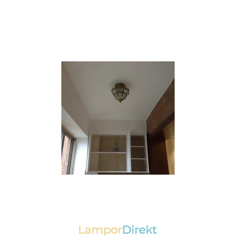 Traditionella Klassiska Mini Stil Mässing Metall Flush Mount Spotlights