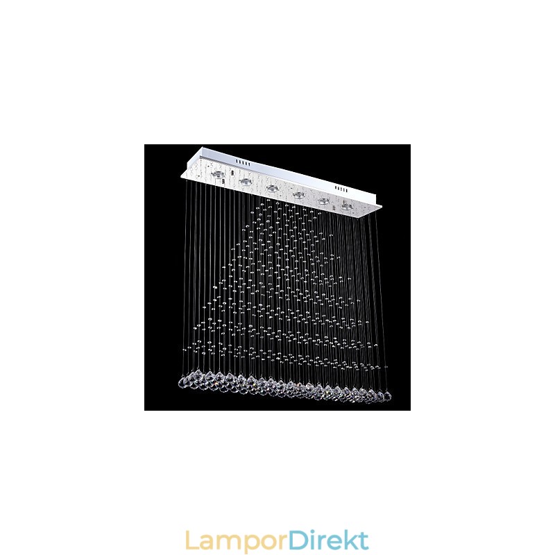 Rektangel Kristall Ljuskrona Lampor Tak Hängande Belysning Lampor Armaturer