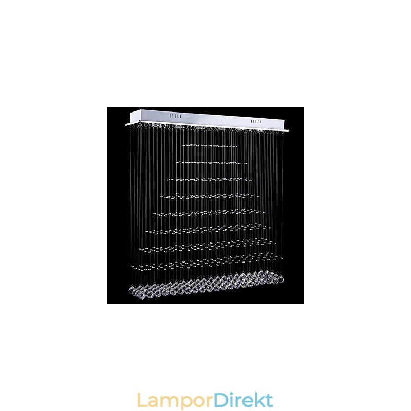 Rektangel Kristall Ljuskrona Lampor Tak Hängande Belysning Lampor Armaturer