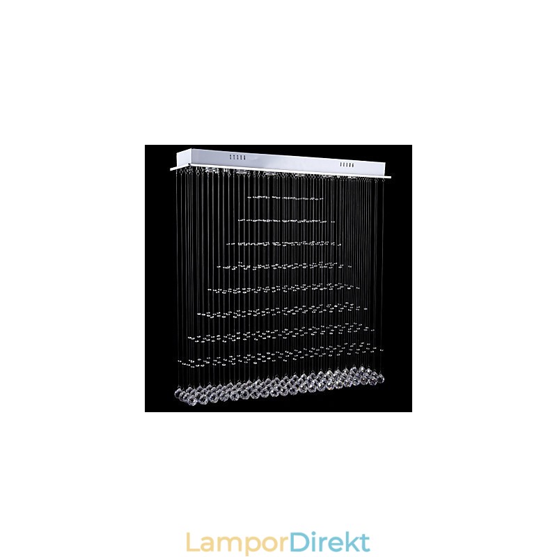 Rektangel Kristall Ljuskrona Lampor Tak Hängande Belysning Lampor Armaturer