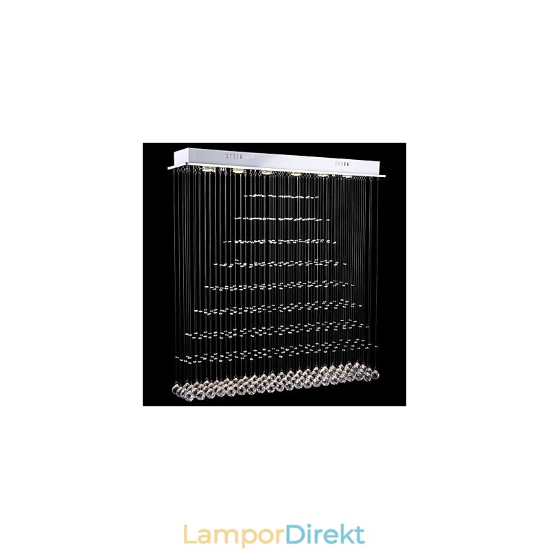 Rektangel Kristall Ljuskrona Lampor Tak Hängande Belysning Lampor Armaturer