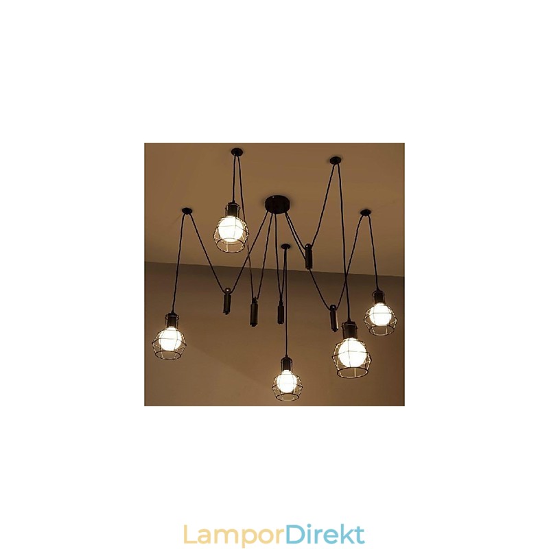 Traditionell Klassisk Vintage Retro Lykta Land Mini Stil Målning Metall Hängande Ljus Matsal