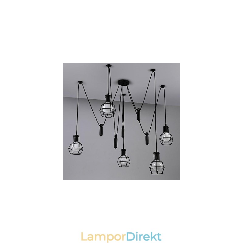 Traditionell Klassisk Vintage Retro Lykta Land Mini Stil Målning Metall Hängande Ljus Matsal