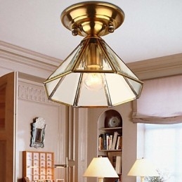 Traditionella Klassiska Mini Stil Mässing Metall Flush Mount Spotlights