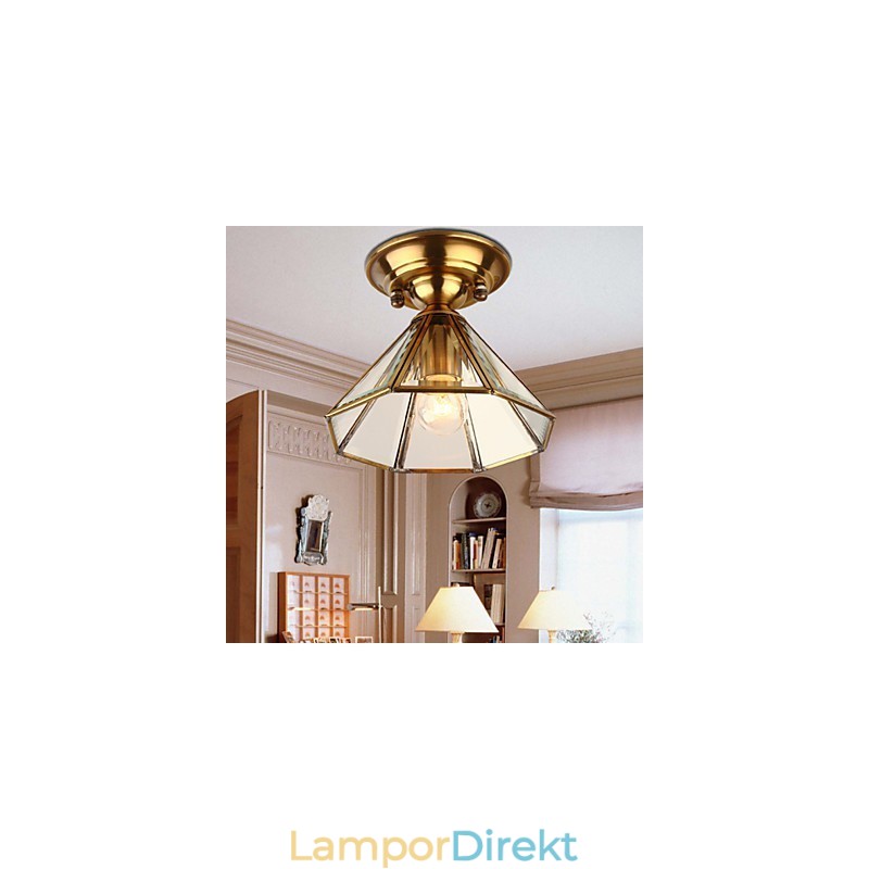 Traditionella Klassiska Mini Stil Mässing Metall Flush Mount Spotlights