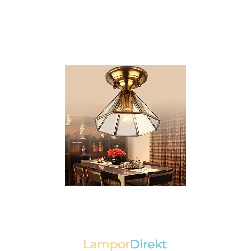 Traditionella Klassiska Mini Stil Mässing Metall Flush Mount Spotlights