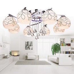 Ljuskrona Modern Crystal Living 8 Lampor