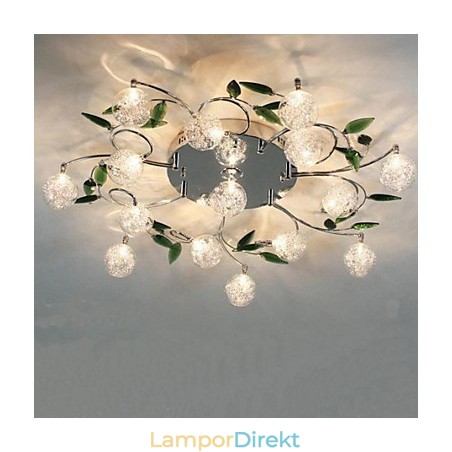 Grön Kristall Taklampa Round Air Lights Lampa Lampa Järn Grön Kristall Taklampa Round Air Lights Lampa Lampa Järn
