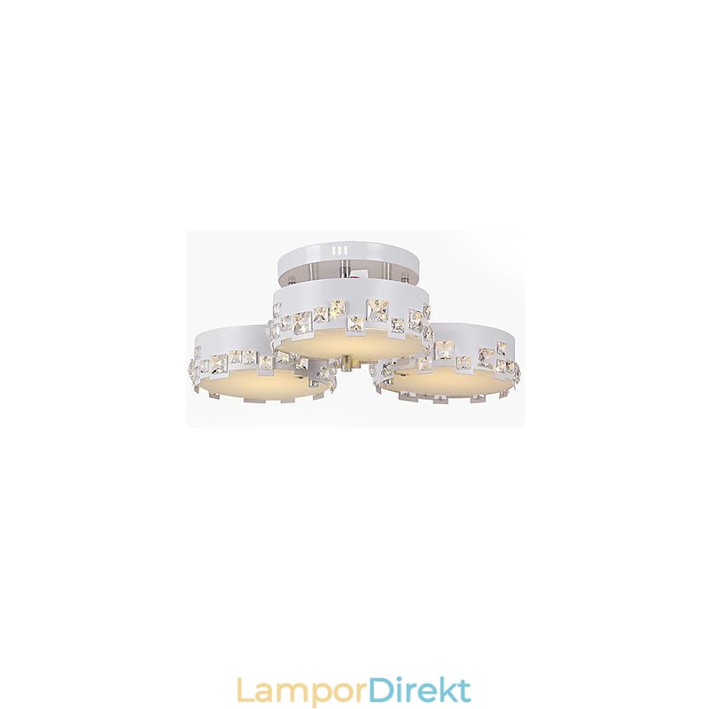 Modern Samtida Kristallmålning Metall Flush Mount