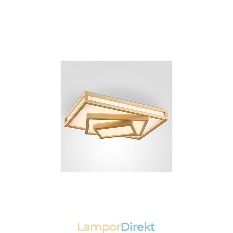 Modern Samtida Mini Style Målning Trä Bambu Flush Mount