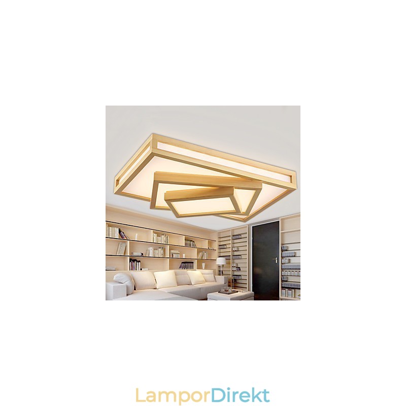 Modern Samtida Mini Style Målning Trä Bambu Flush Mount