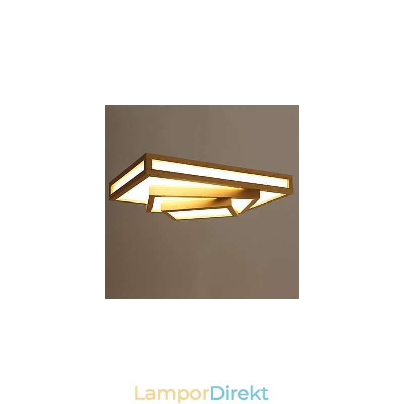 Modern Samtida Mini Style Målning Trä Bambu Flush Mount