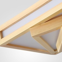 Modern Samtida Mini Style Målning Trä Bambu Flush Mount