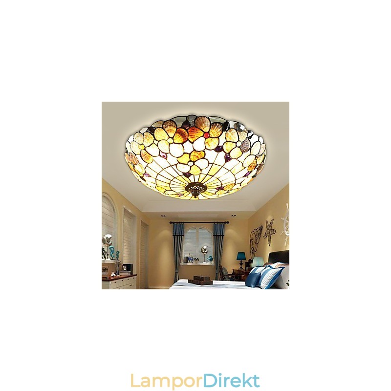Medelhavets Snäckor Absorberar Kupolen Ljus Lantlig Skorsten 50 Cm I Diameter