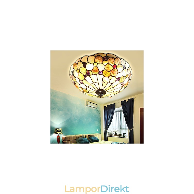 Medelhavets Snäckor Absorberar Kupolen Ljus Lantlig Skorsten 50 Cm I Diameter
