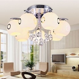 Flush Mount Crystal Modernt Samtida Glas
